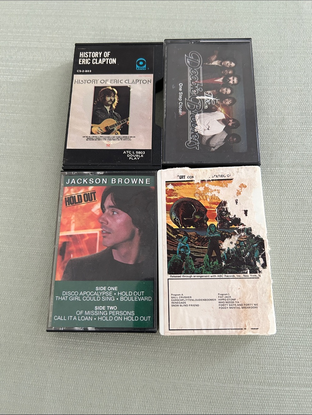 Jackson Browne, Eric Clapton, Doobie Brothers and Steppenwolf cassettes